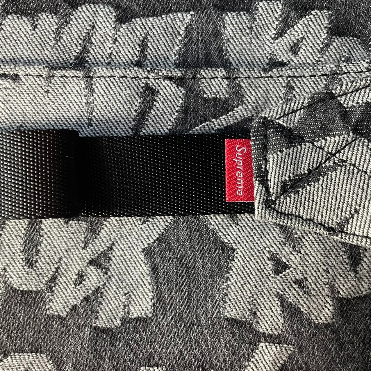 *Sold Out* Supreme Fat Tip Jacquard Denim Waist Bag [Black/SS22][100% Authentic]