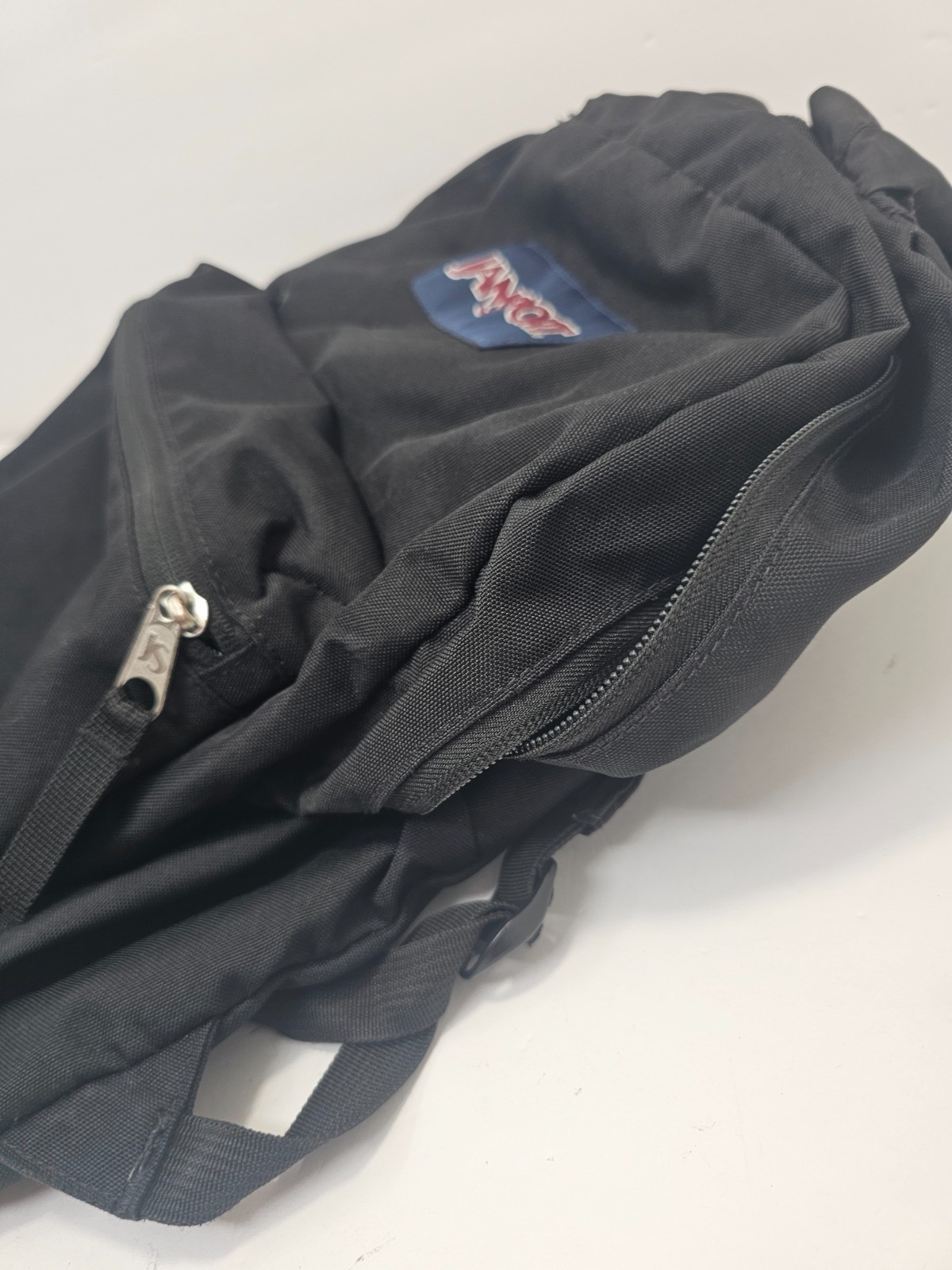 JanSport Cross Town Backpack Black JS0A47LW Water Bottle Pocket Bookbag