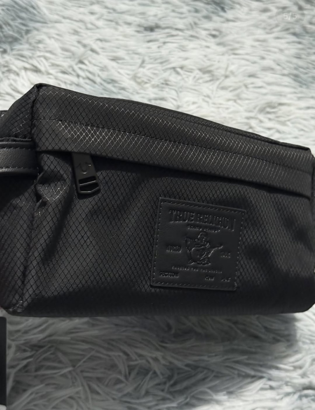 🔥 True Religion Men’s Toiletry Bag Black With Buddha Logo, 2 Travel Bottles NWT