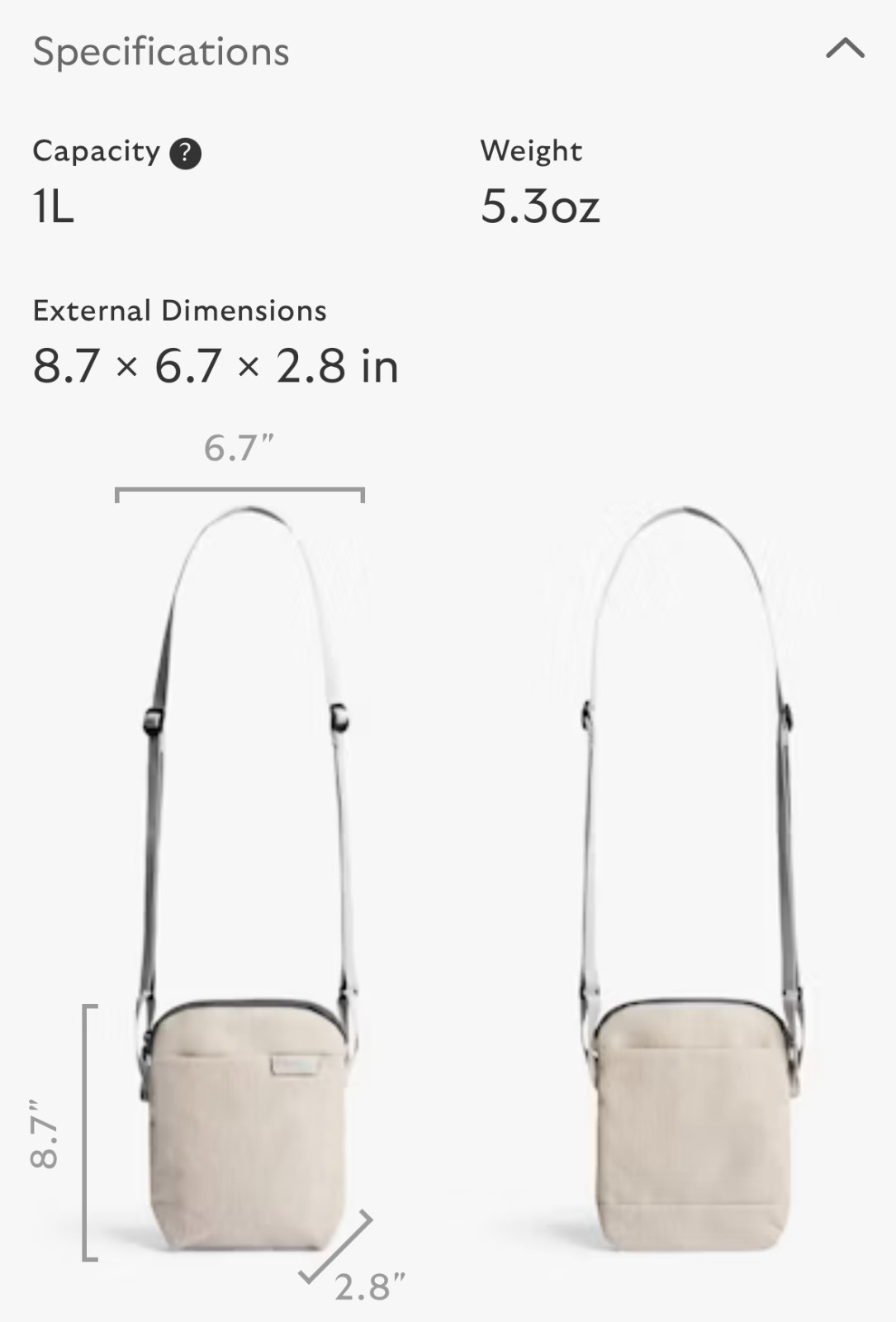 Bellroy City Pouch Slim Sling Everyday Travel Bag Khaki Tan Canvas Small EDC