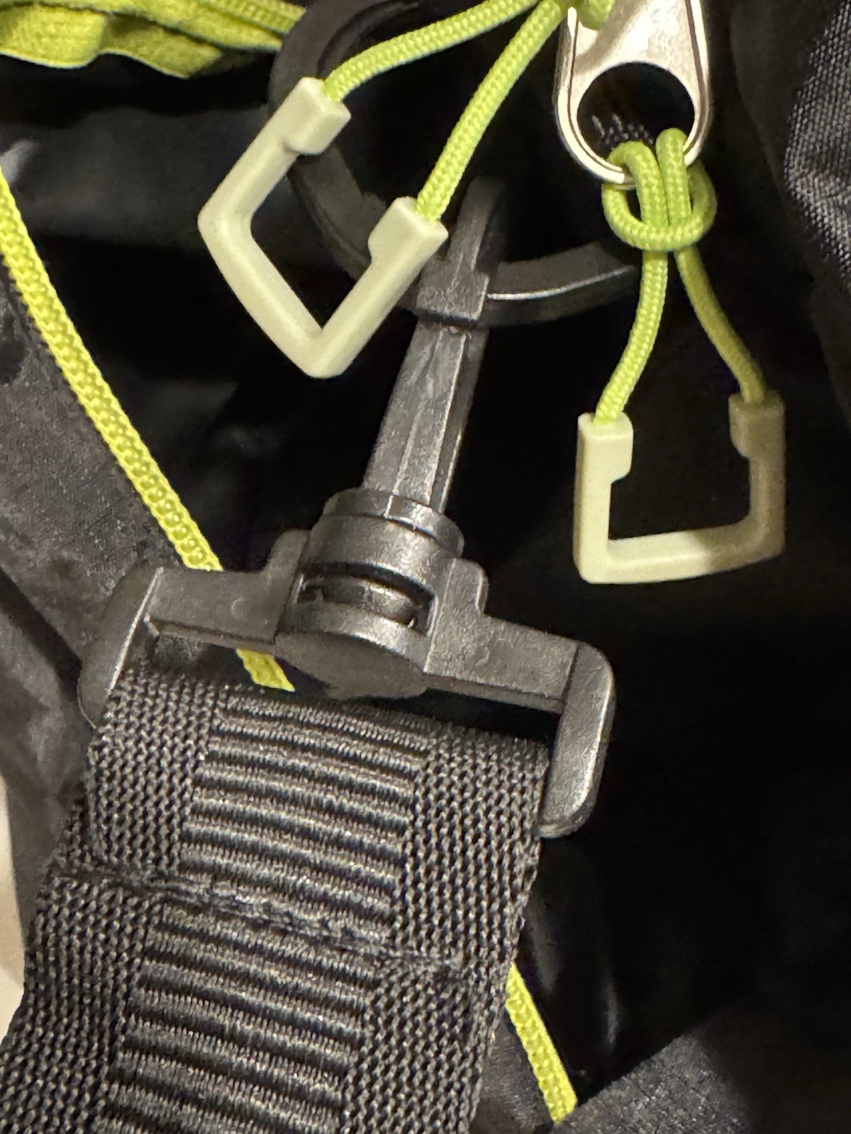 Coleman Flex Duffel Bag. Black and Neon Green with Shoulder Strap.