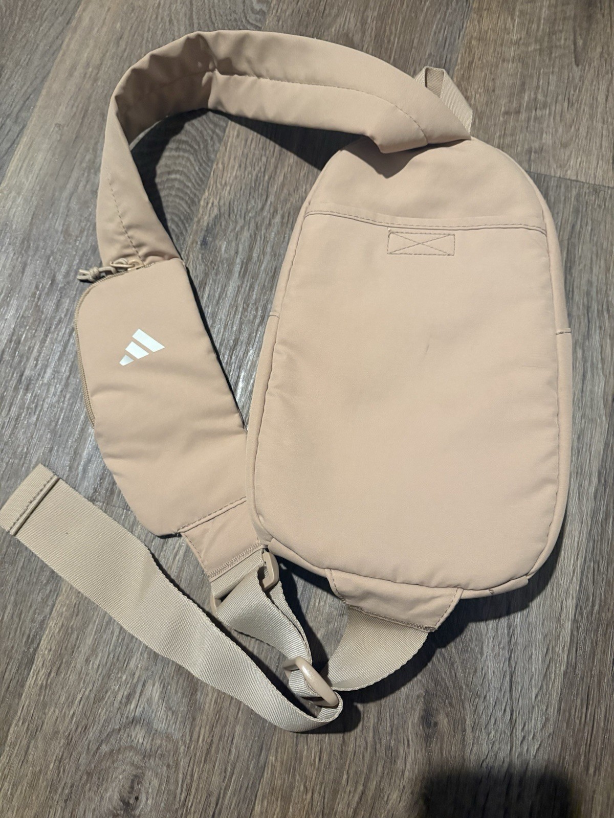 Adidas Essentials Sling Crossbody Bag Peach Adjustable Strap Compact Travel