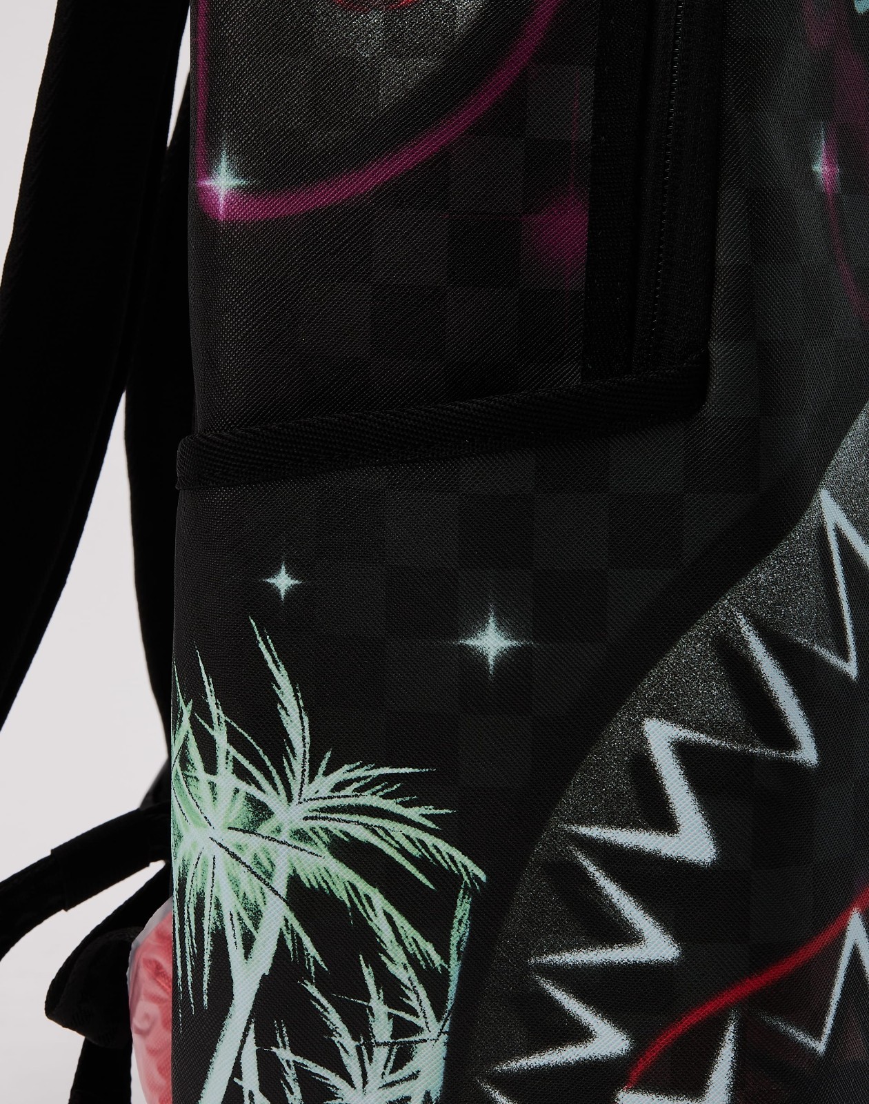 Sprayground Airbrushed Shark Backpack🔥New Black Check Bookbag Large School Bag