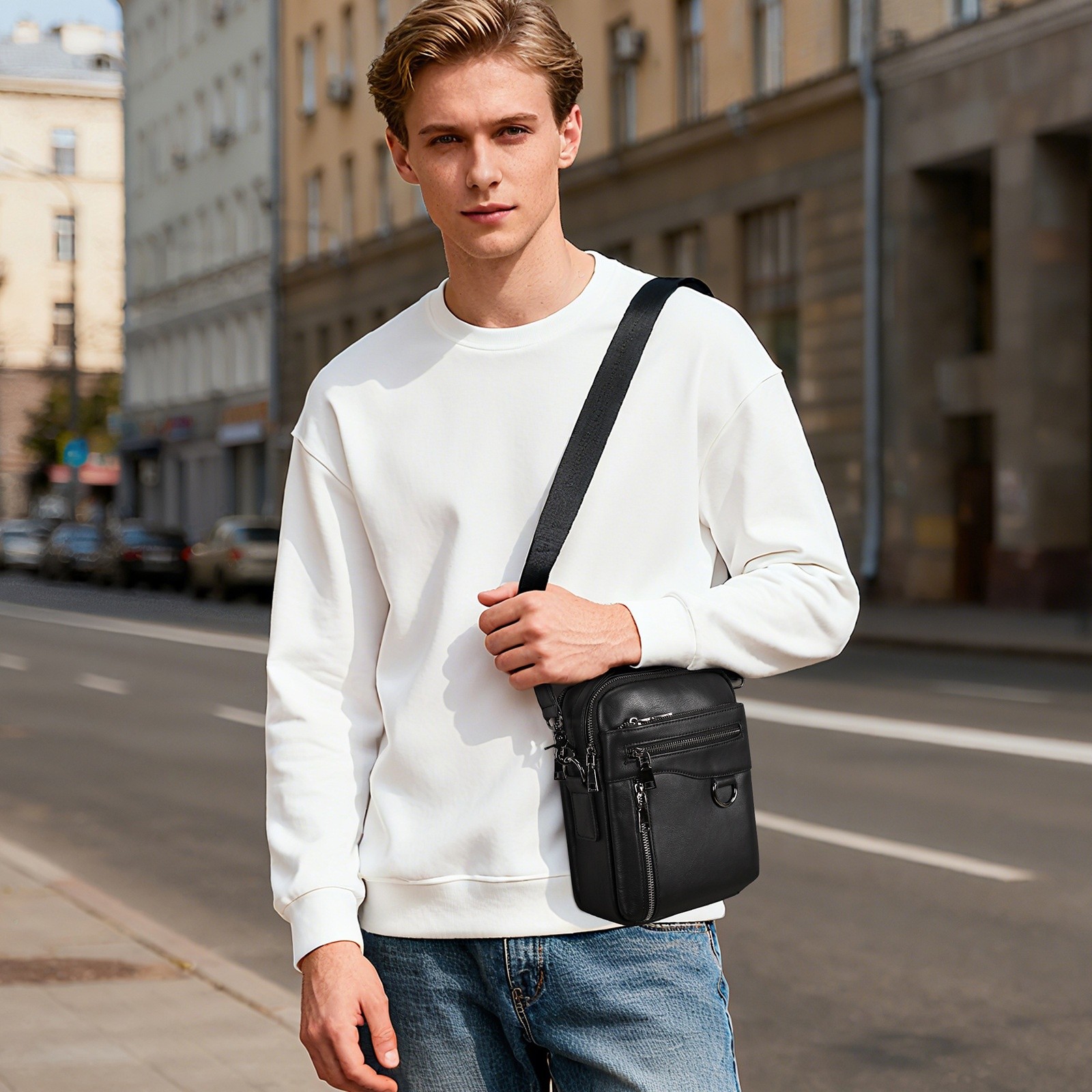 Men’s Casual Single Crossbody Hand Carry Single Shoulder Bag