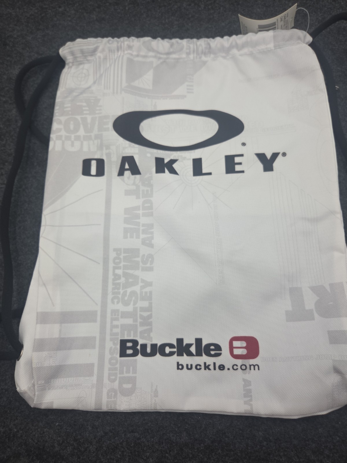 Oakley – Buckle – Drawstring Bag White Sport Gym Outdoor
