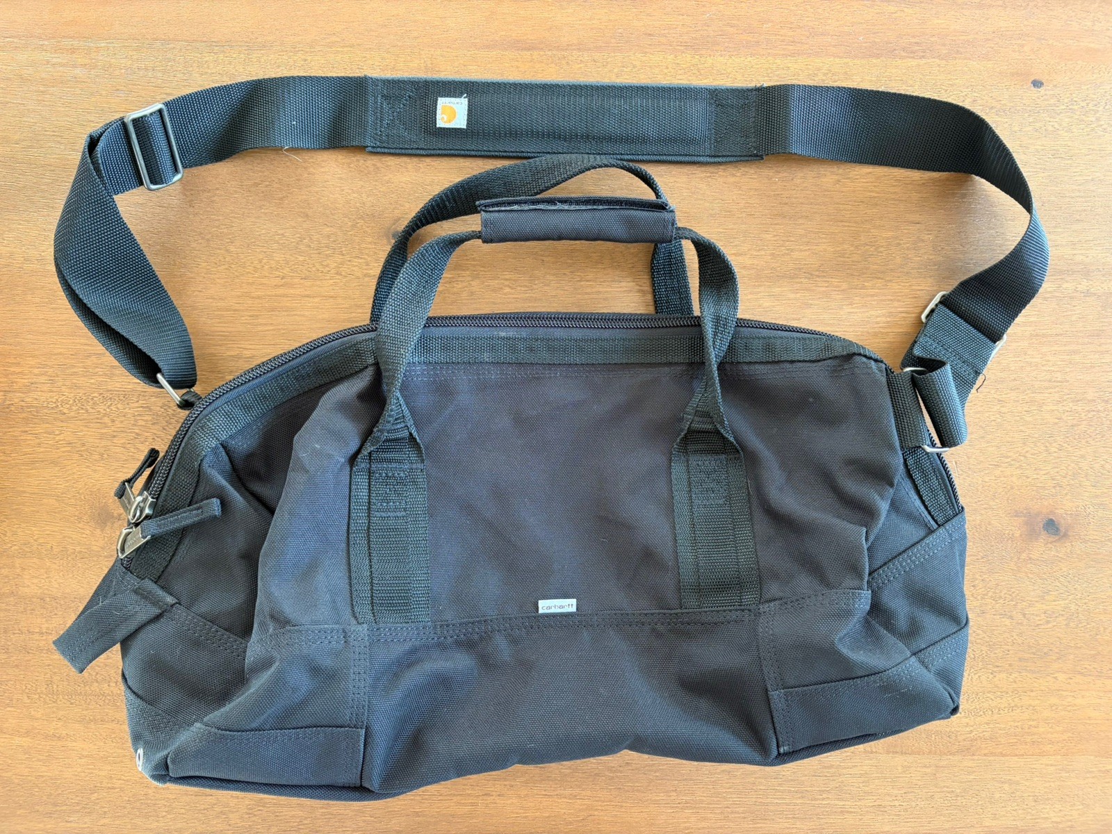 Carhartt Legacy BNSF Canvas Duffle Bag Black Tool Travel Shoulder Strap
