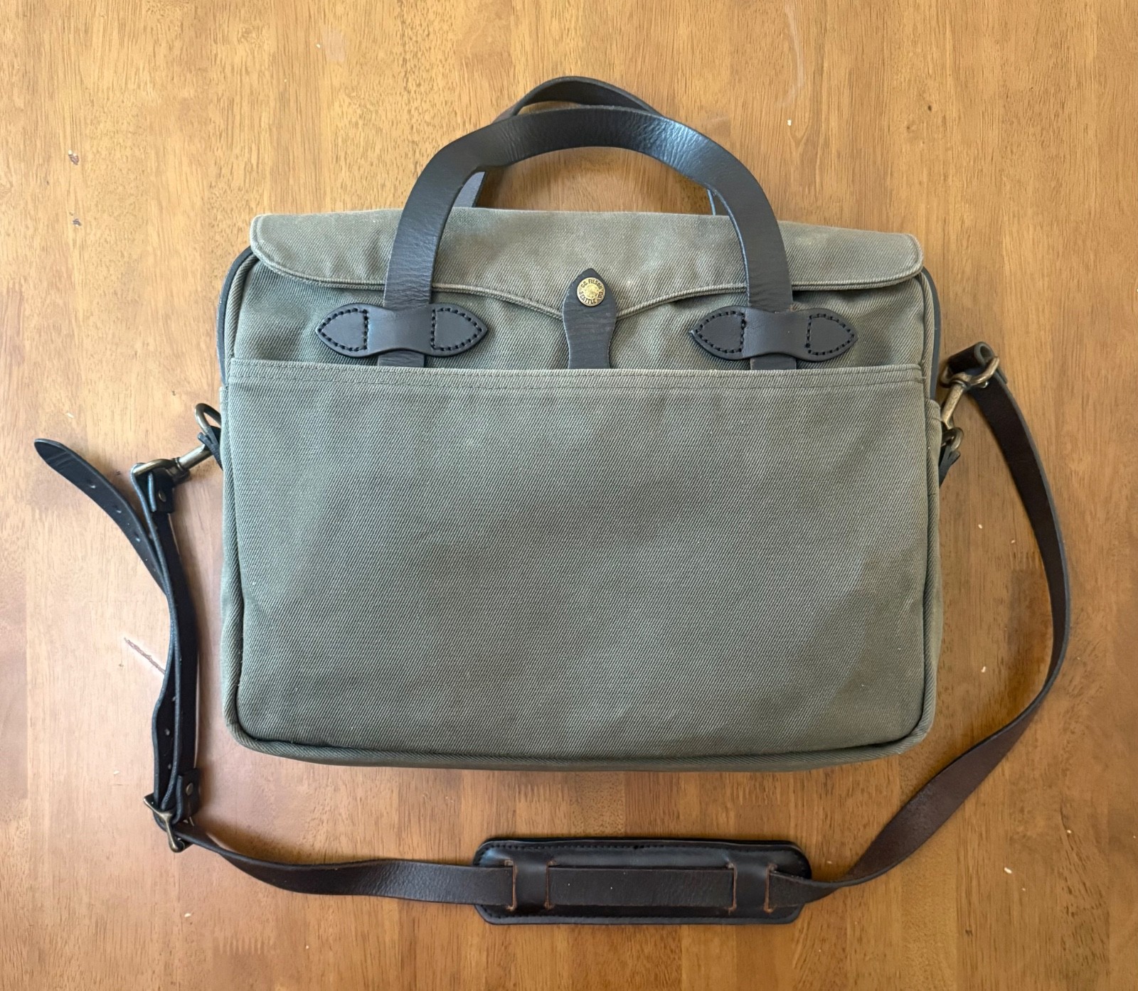Filson 256 Original Briefcase EXCELLENT CONDITION Otter Green USA Leather