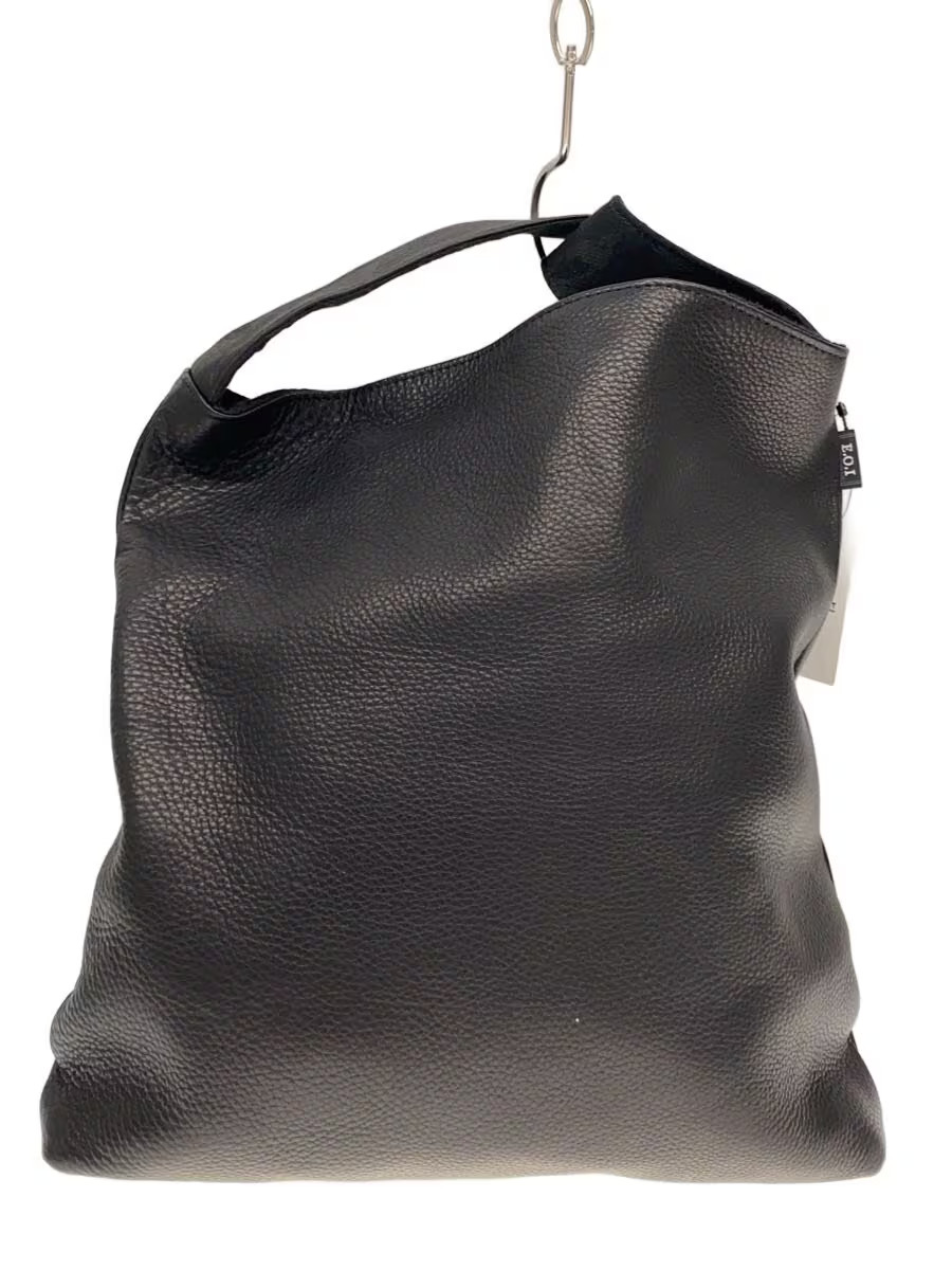 MR.OLIVE Tote Bag Leather Black Plain