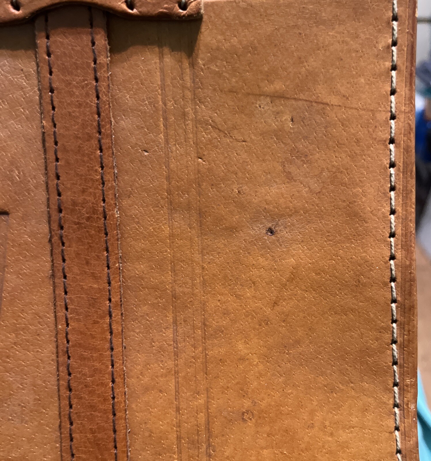 Vtg American Crew 15” Leather Bound Men’s Shaving Case EUC Read