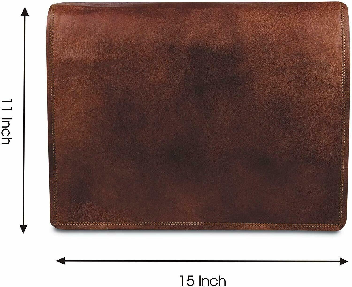 Bag Leather Genuine Laptop Messenger Men’s Briefcase Brown Vintage Satchel New