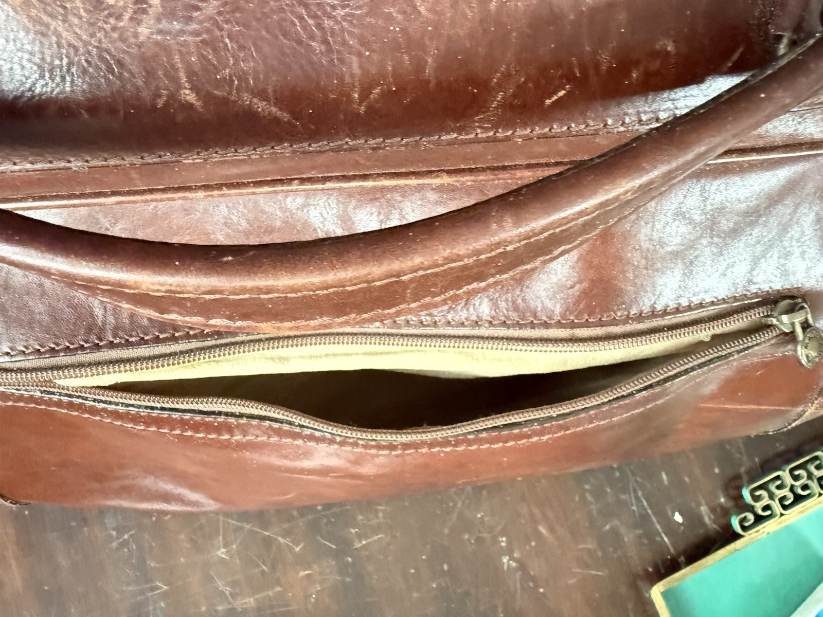 Peruzzi Firenze Italian Leather Weekender Bag Rich Brown luggage duffle