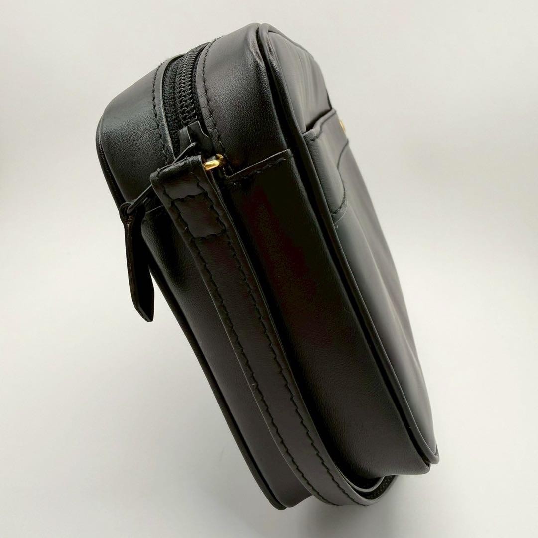 Dunhill Men’s Black Leather Second Bag Clutch Business Formal Vintage
