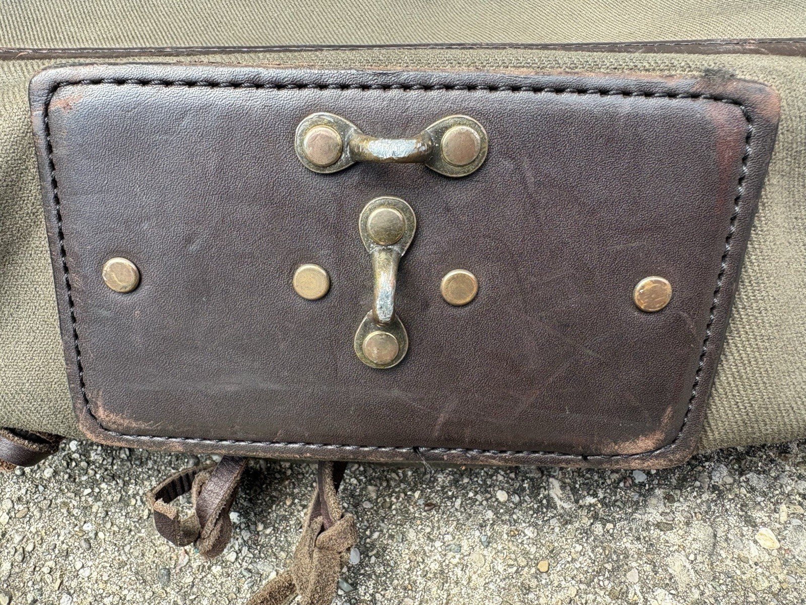 Filson Rugged Twill Garment Bag Otter Green Style 270 Leather USA Suitcase VTG