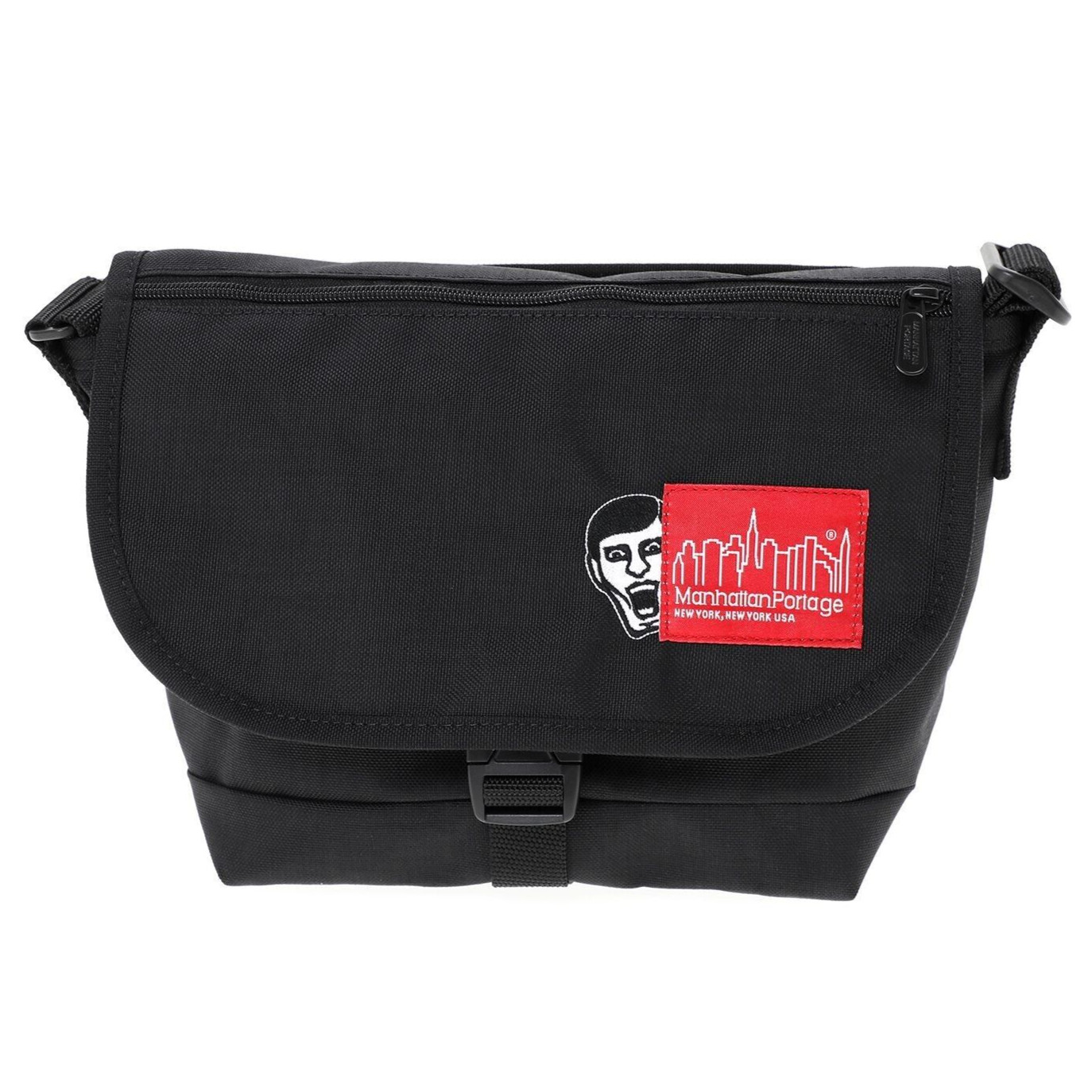 Manhattan Portage Messenger Bag JR Flap Zipper Pocket PUNK DRUNKERS JAPAN NEW
