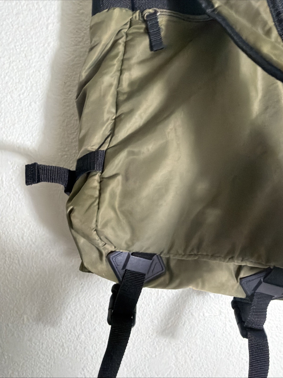 Toppers Brand Army green Polyester Sling Bag Hook Loop 13x11x5