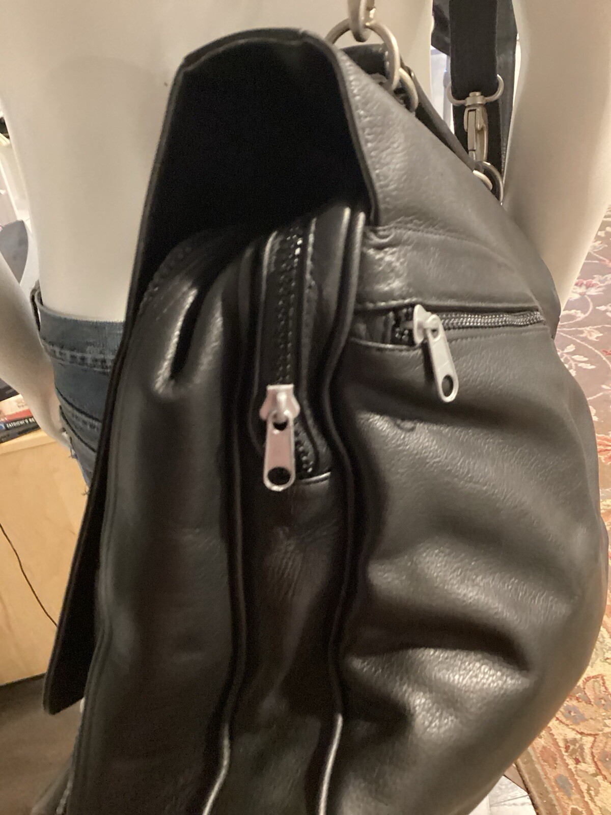 leather briefcase 4 Compartments