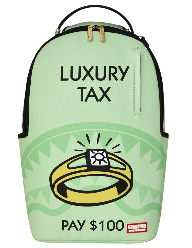 Sprayground x Monopoly PAID UP Backpack🔥New Black Green Bookbag Kids School Bag