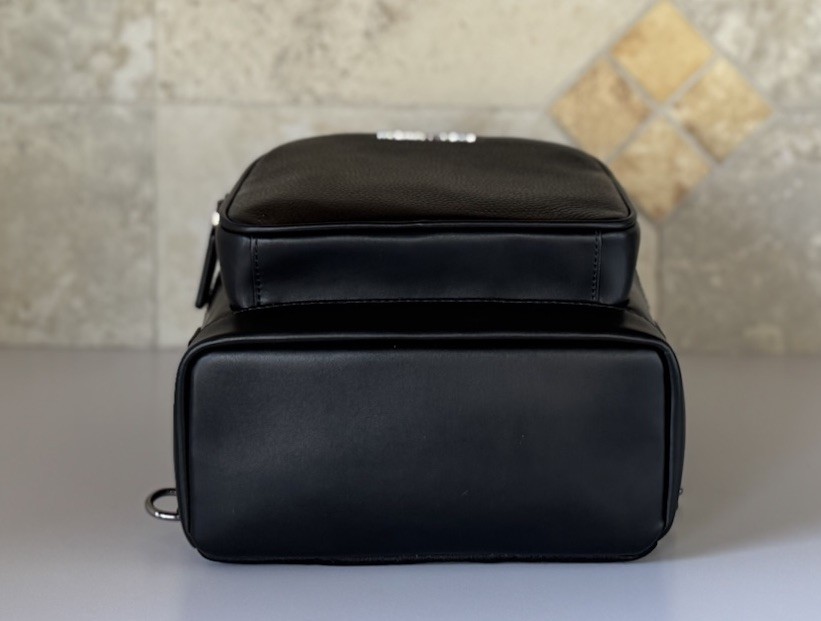 MICHAEL KORS COOPER COMMUTER SLING PACK LEATHER BACKPACK BLACK