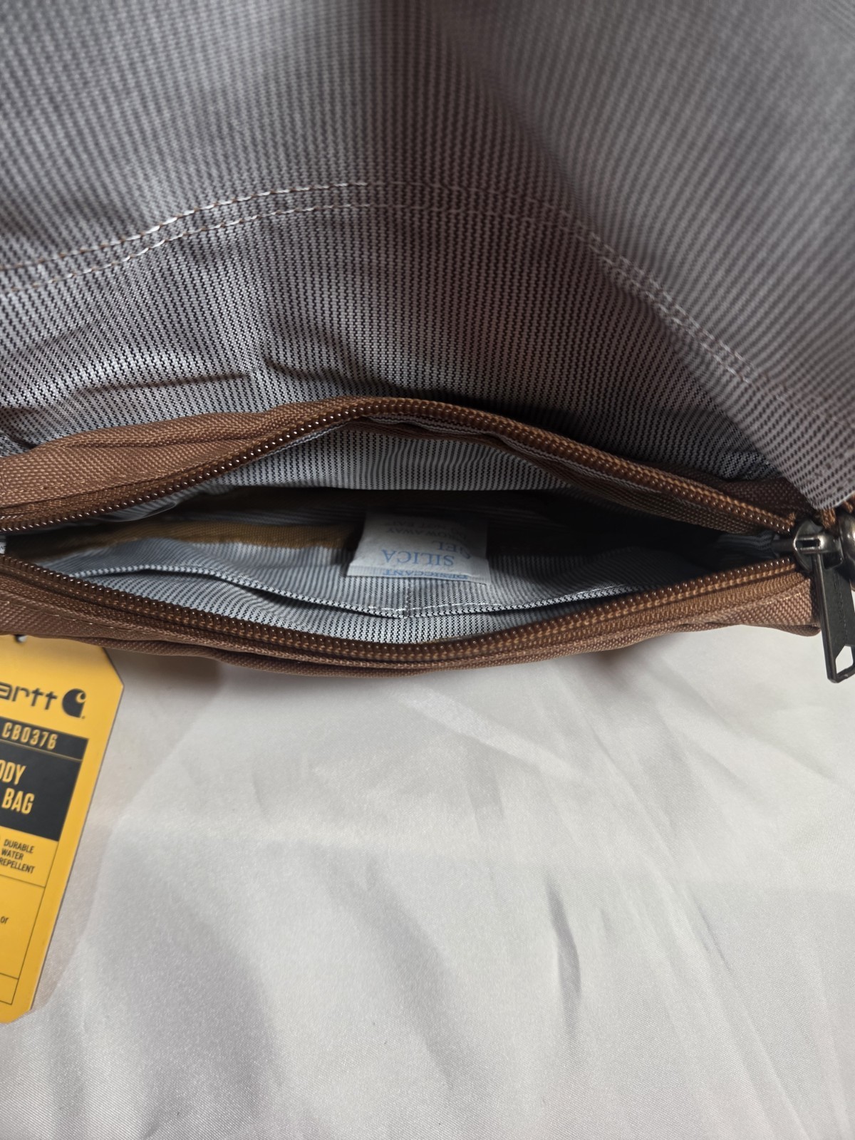 NWT Carhartt Crossbody Horizontal/Waist Bag Brown Rain Defender Model #CB0376