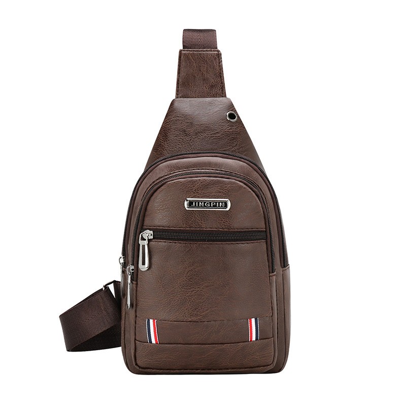 Multi Layer Men’s Single Shoulder Bag Outdoor Leisure Crossbody Bag Chest Bag