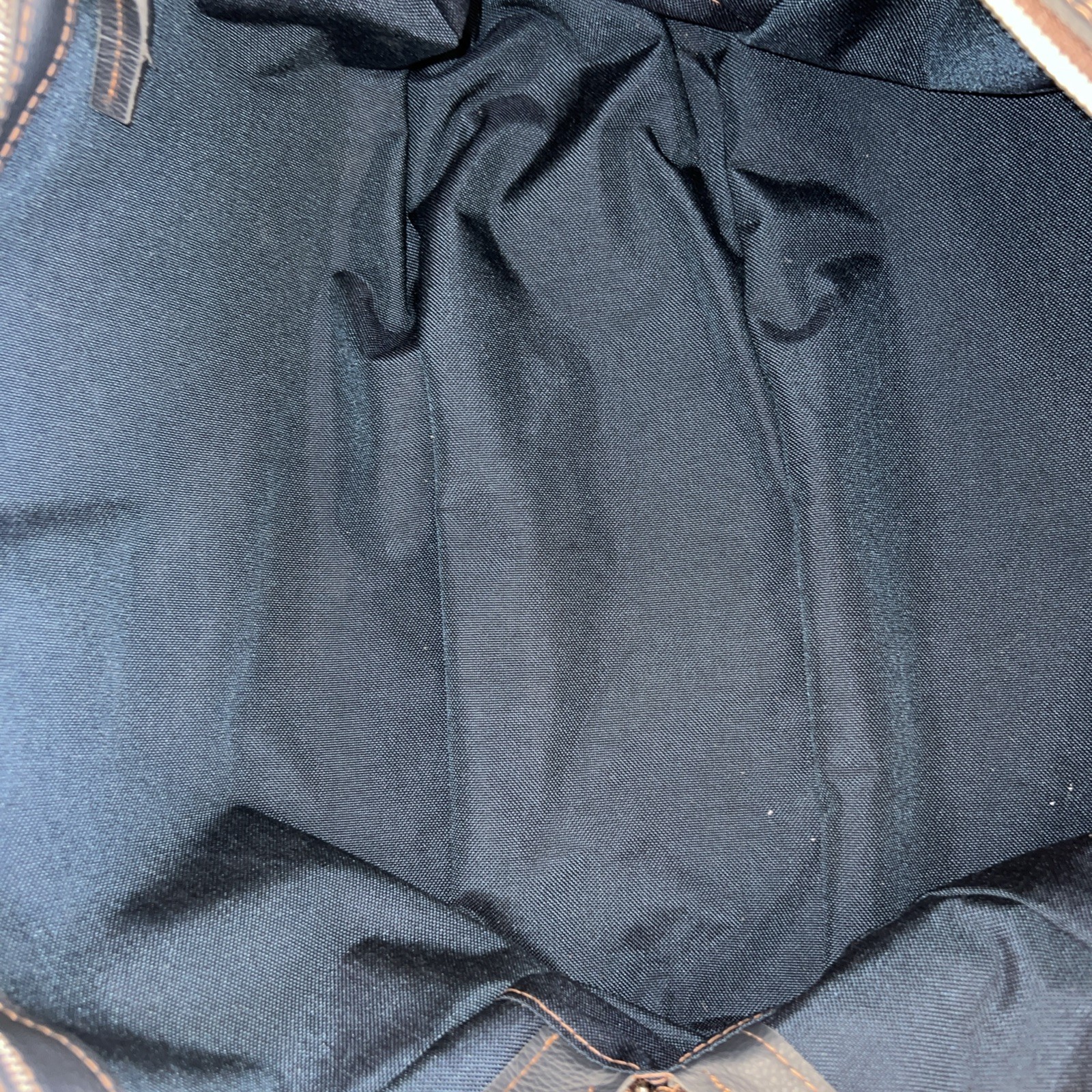 Ian James Navy Blue Leather Logan Duffle 20x12x7 Sport/Travel Shoulder Strap Bag