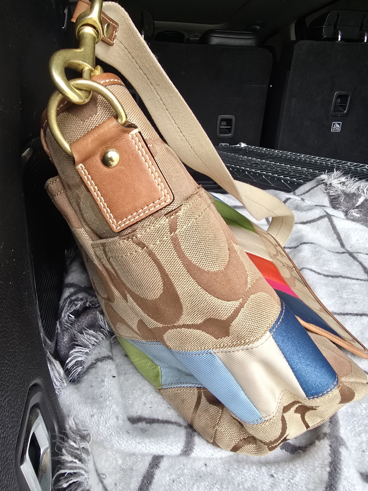 COACH Signature Canvas Diaper Laptop Computer Bag