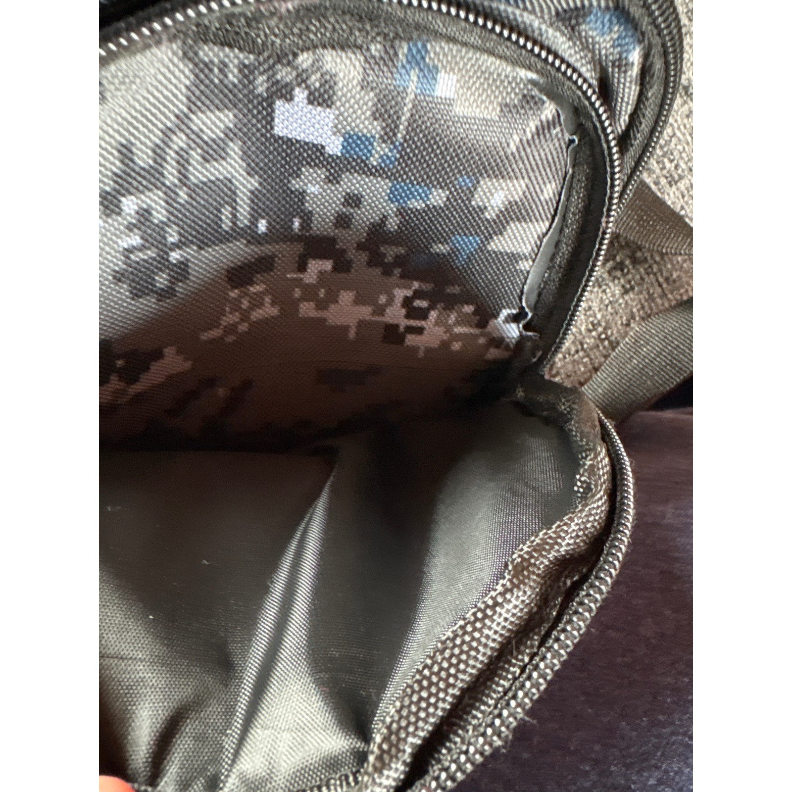 Sport Xiuxianxilie Digital Camo Sling Bag Blue Grey Crossbody Backpack Techwear