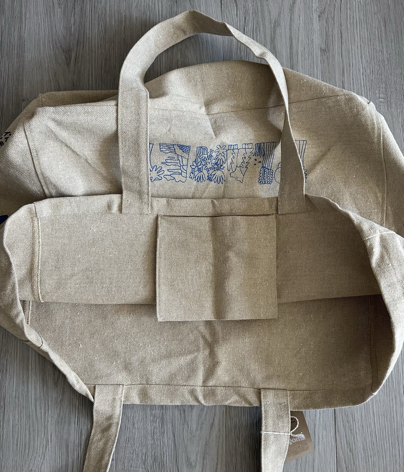 Patagonia Tote Bag Extra Large Save Our Home Planet Canvas Eco Beach Grocery NWT