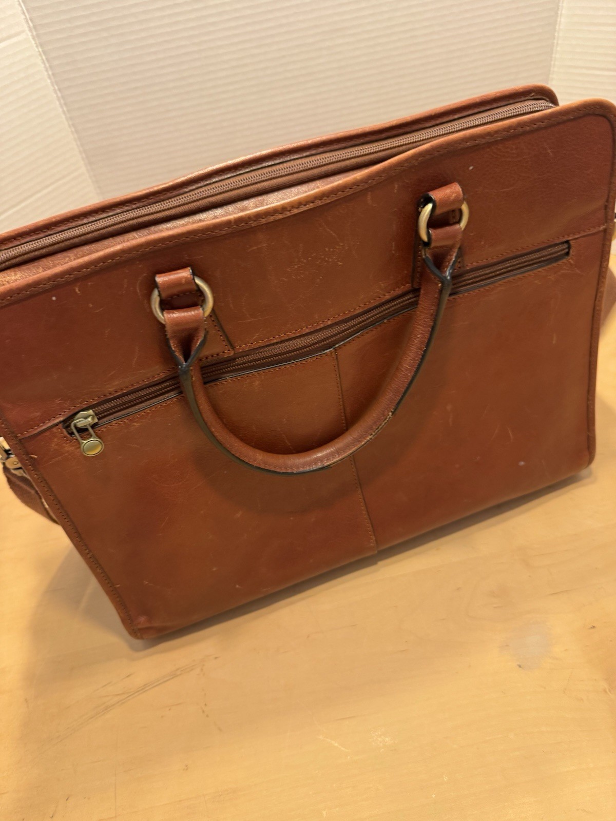 Banuce Full Grains Italian Leather Laptop Business Travel MessengerBag
