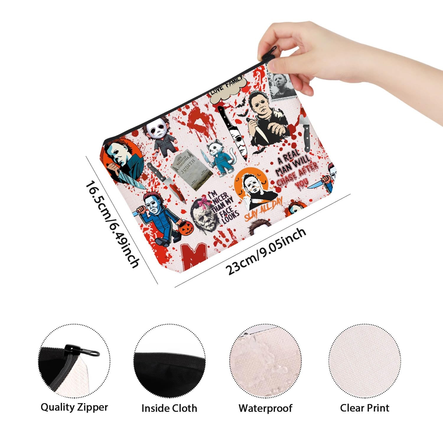 TSOTMO Horror Movie Characters A 23.5 cm x 17 cm, A real men’s bag