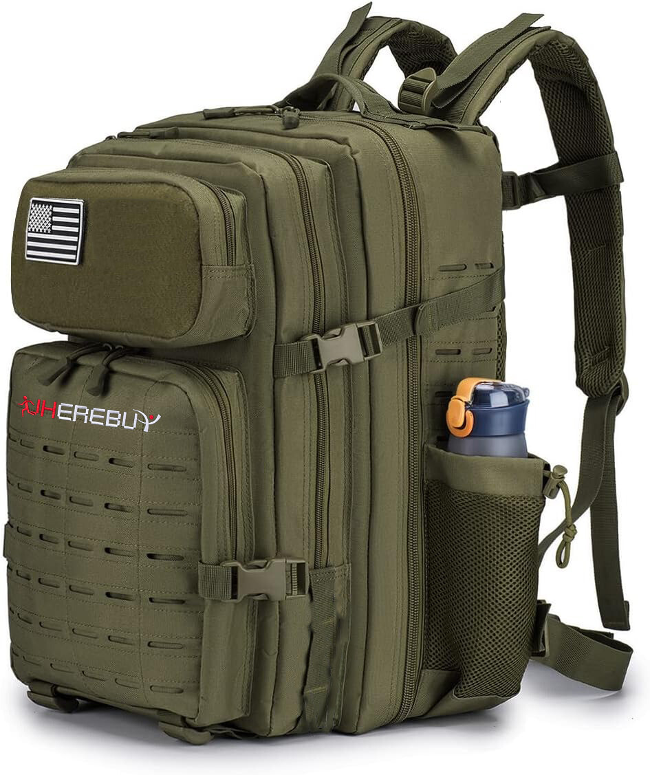 Tactical Military Backpack 45L Large Waterproof Rucksack Hiking Laptop Backpack