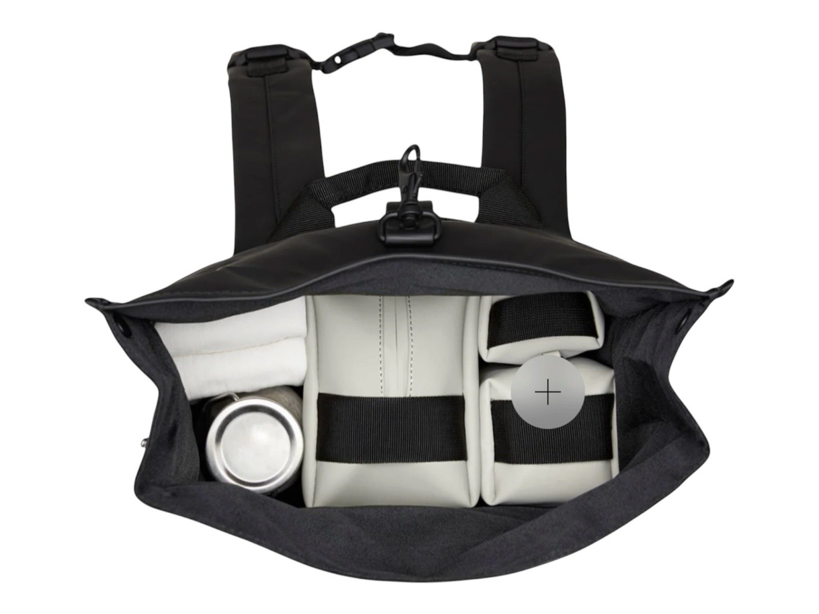 Rains Rolltop Rucksack Waterproof Backpack Bag Black New #13320 MSRP $140 Unisex