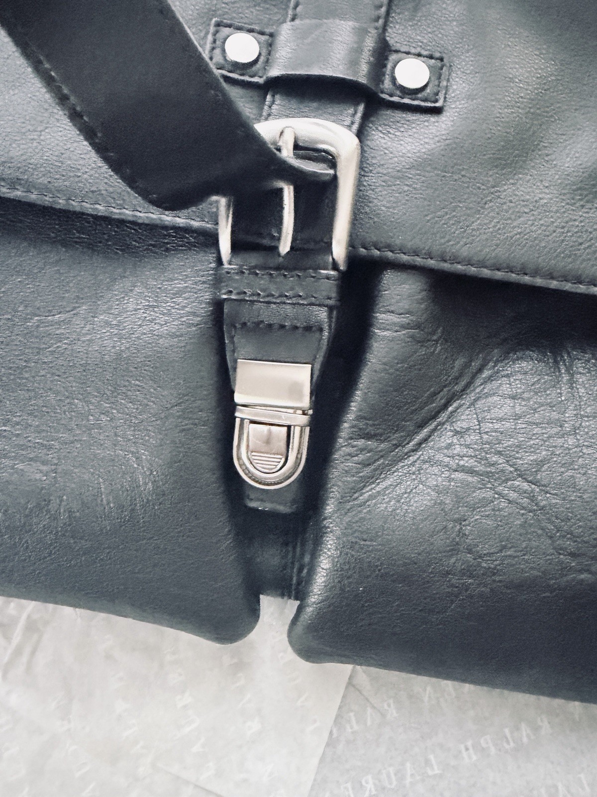 Clarks Genuine Leather Professional Satchel – Classic Black Business Work Bag