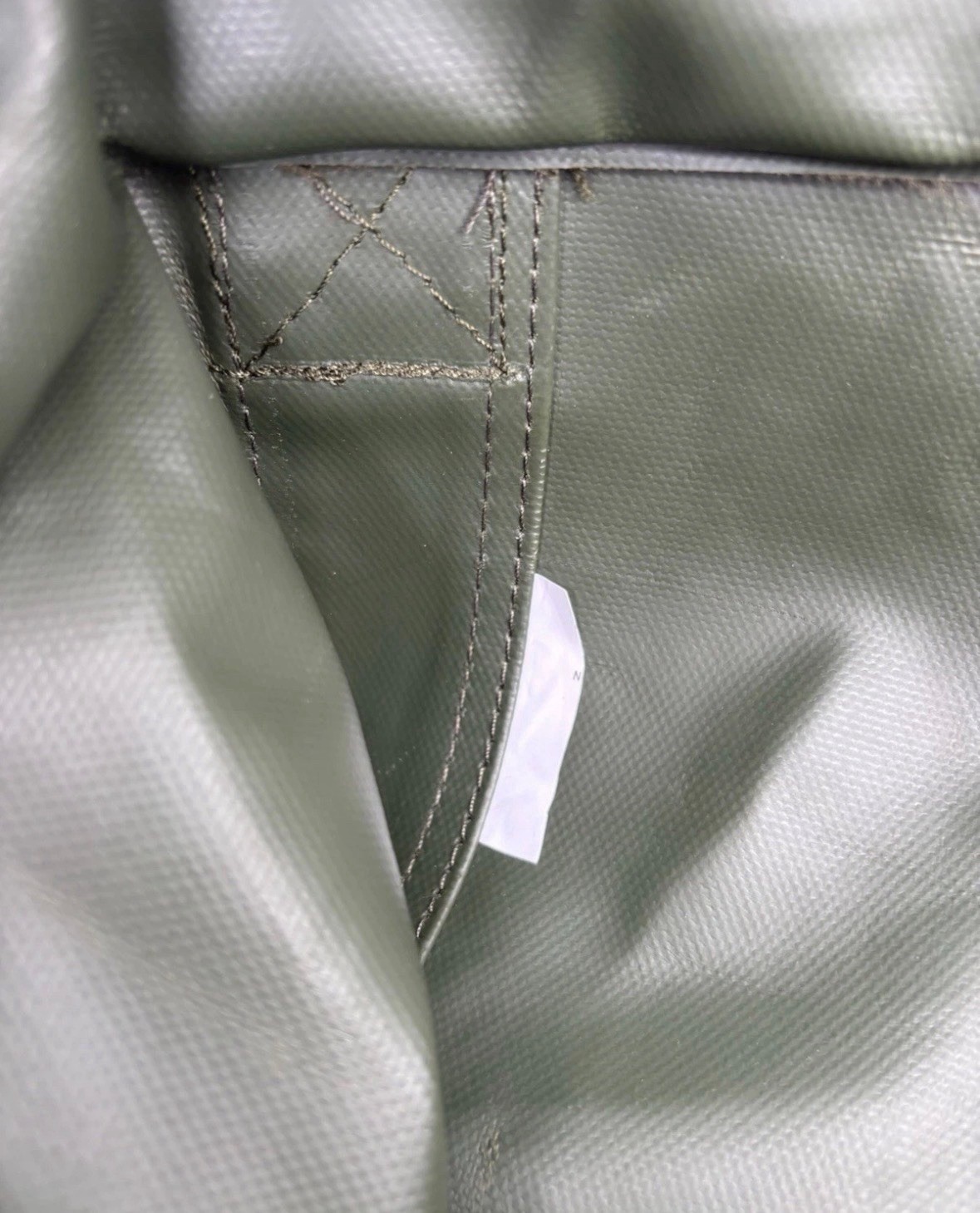 LL Bean Hunters Tote Canvas Large Bag Army Green Shoulder Strap 15×20 NEW