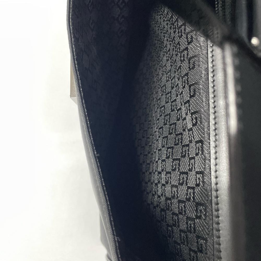 Gucci Business Bag 2WAY Nylon Leather Black Used