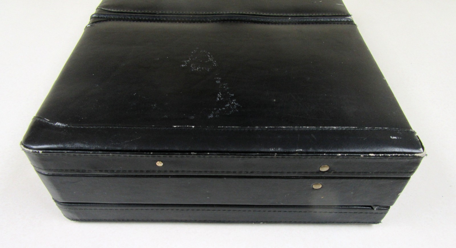 Black Leather Briefcase, expandable, used.