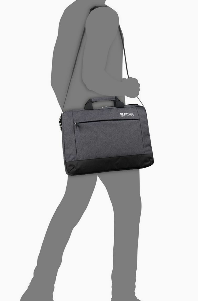$100 Kenneth Cole Men’s Gray Clouded Case Computer Work Travel Messenger Bag
