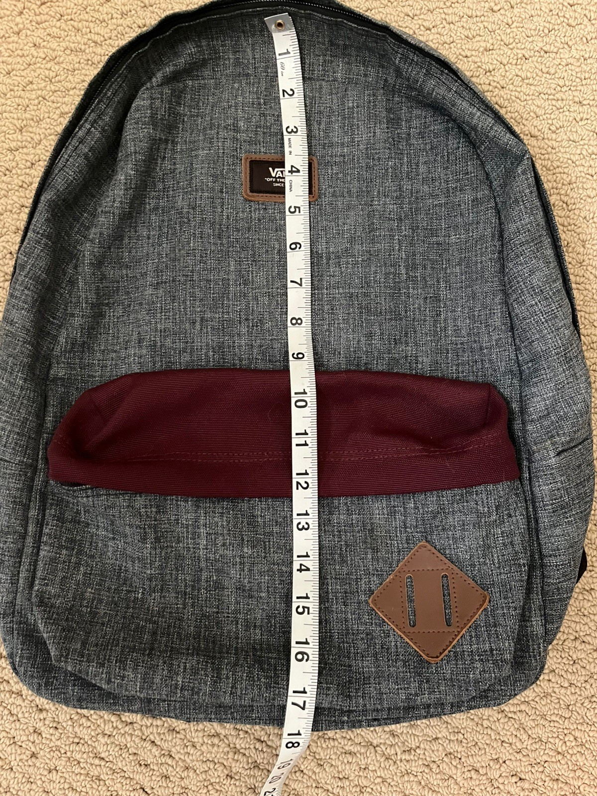 Vans Off The Wall Men’s Old Skool IlI Gray/Burgundy Backpack Bag
