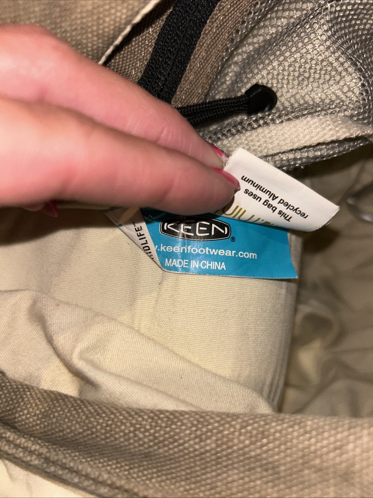 Keen Messenger Bag Tan Canvas Brown Leather Flap Rugged Gorpcore Large