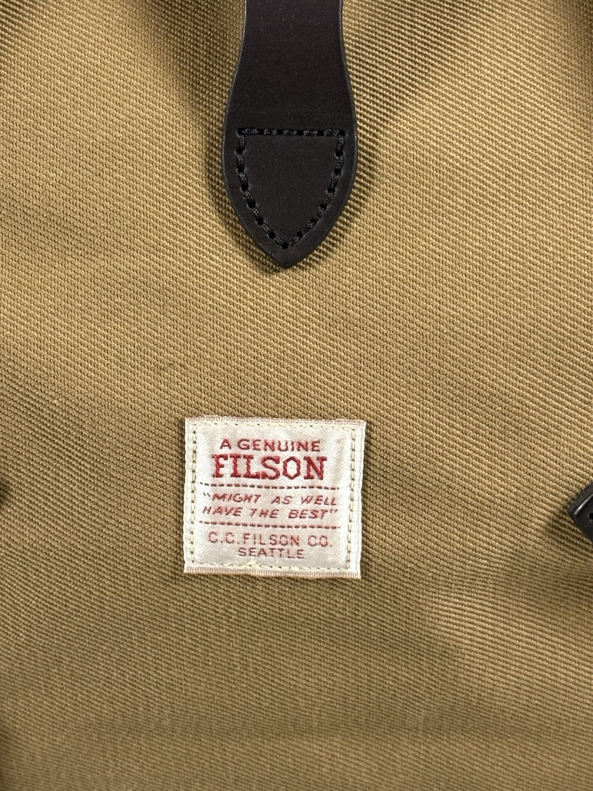 FILSON SMALL RUGGED TWILL DUFFLE BAG TAN NWT
