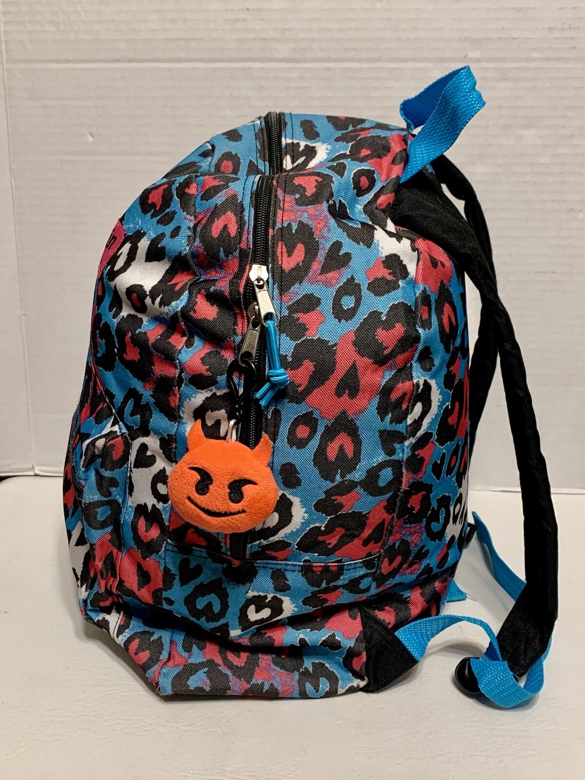 Austin Trading Co Backpack Hearts Leopard Print Bag Clip Charm