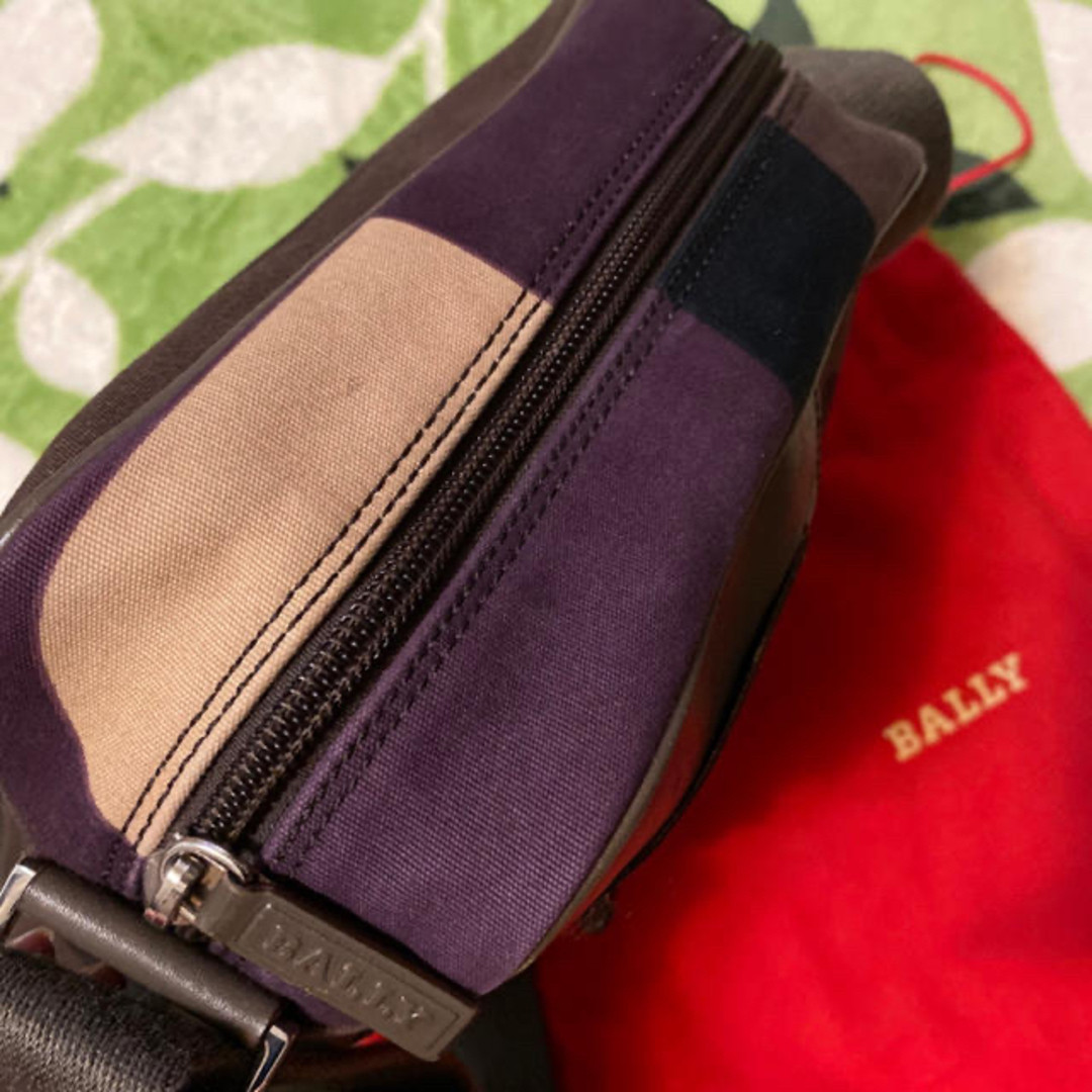 BALLY shoulder bag handbag crossbody brown With dustbag 22×20×8.5cm
