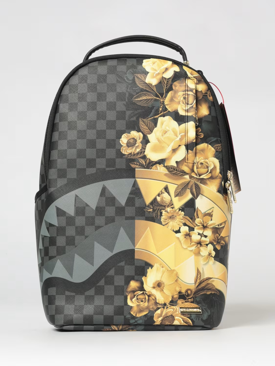 Sprayground Gold Floral Bloom Backpack🔥Black Bookbag Large School Travel Bag
