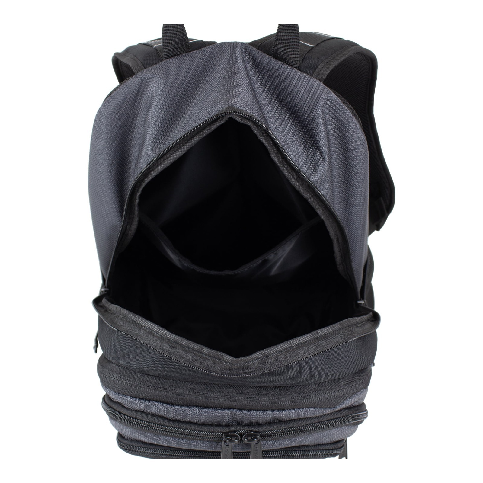 Eastsport Unisex MVP Expandable Recycled 19″ Backpack, Nine Iron (Black & Grey)