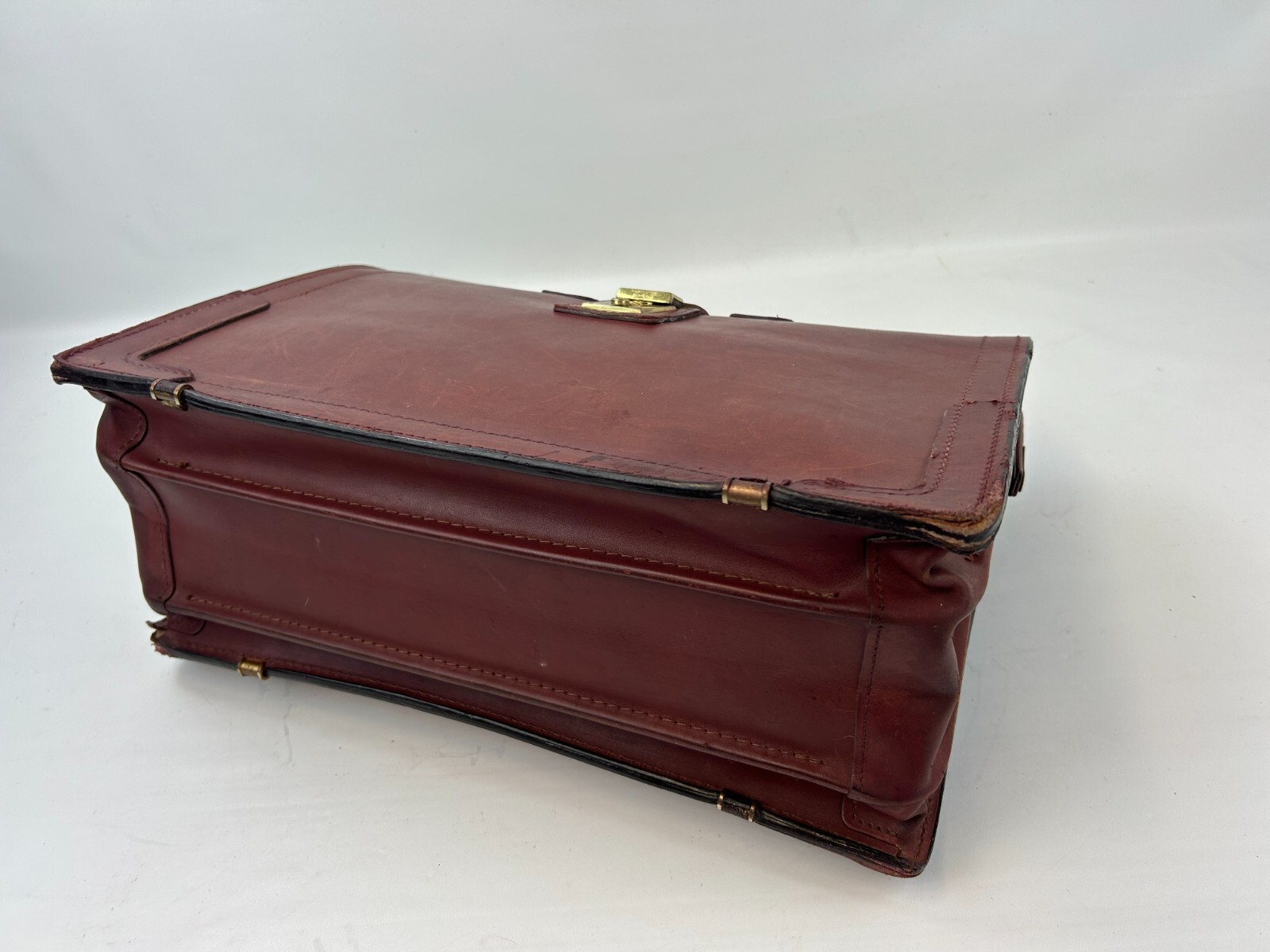Vintage Leather SCHLESINGER Doctor Attorney Briefcase Attache Bags Mens