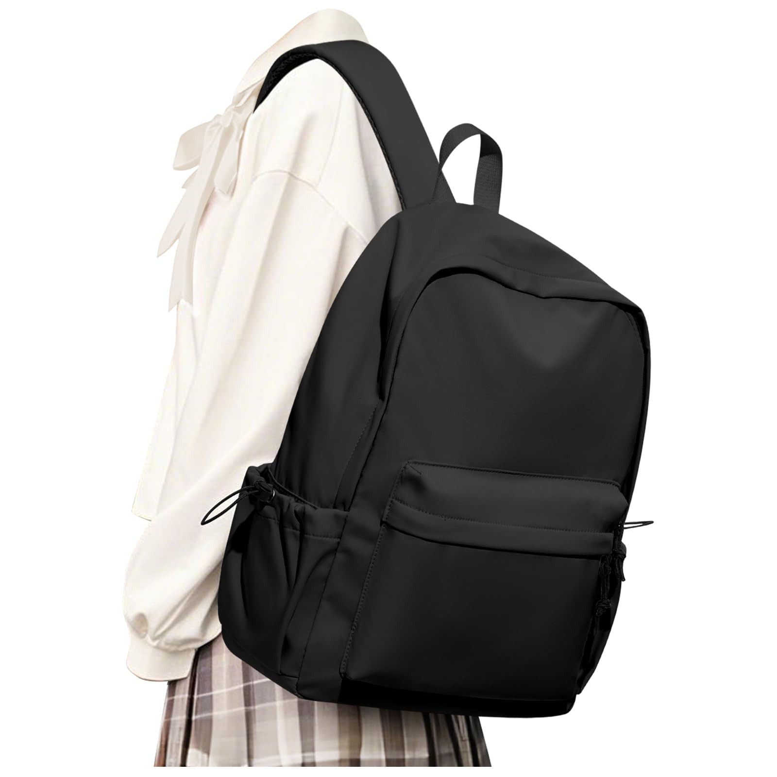 Black School Backpack For Girls Boys High Middle school college Backpack Book
