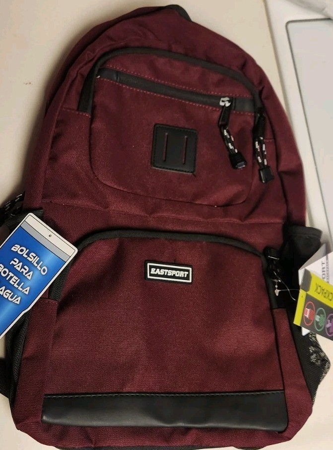 Eastsport Unisex Eclipse 19 Inches Core Red Backpack One Size Maroon New