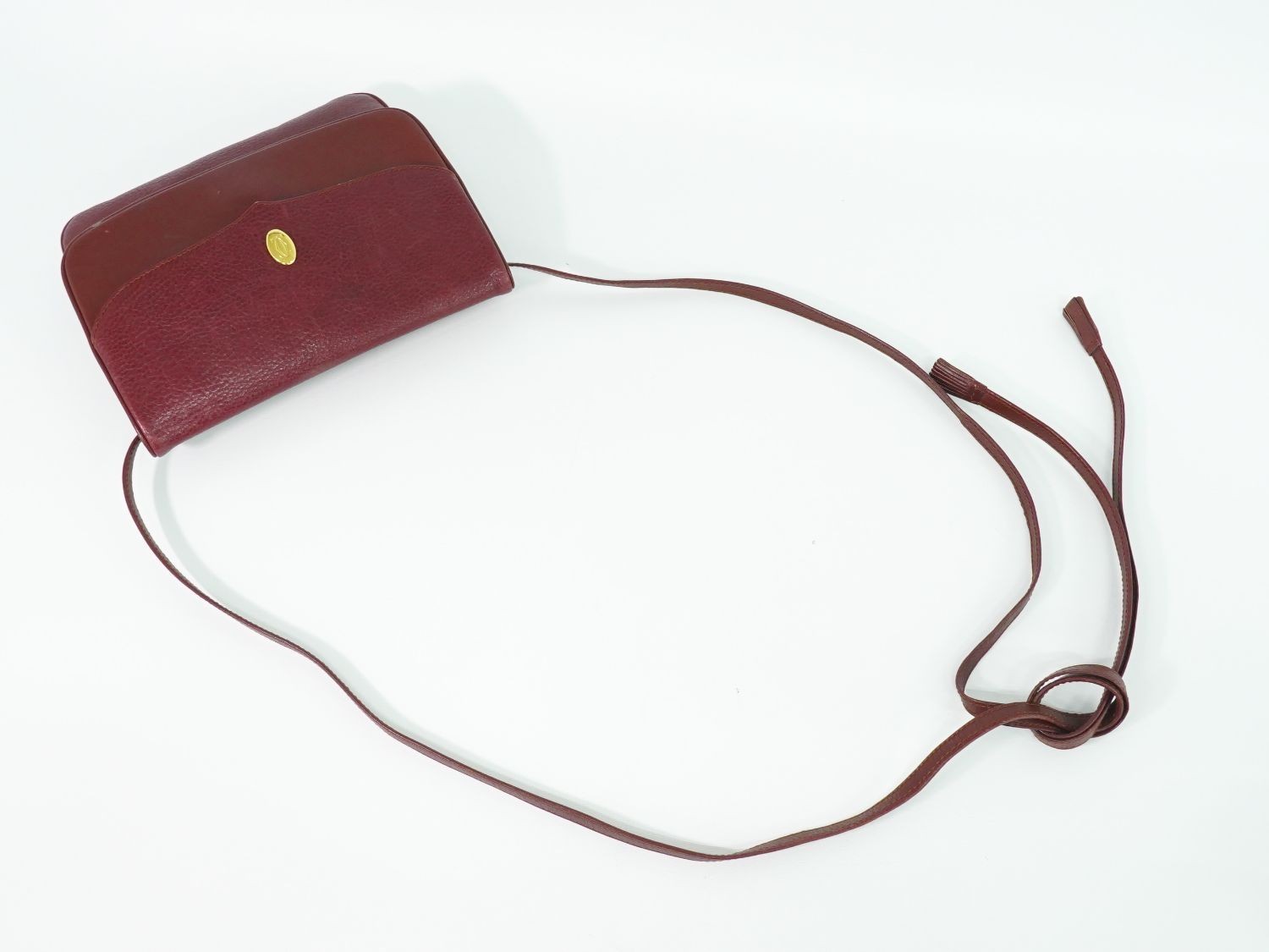 Cartier Must De Cartier Leather Shoulder Bag 24cm Red Women