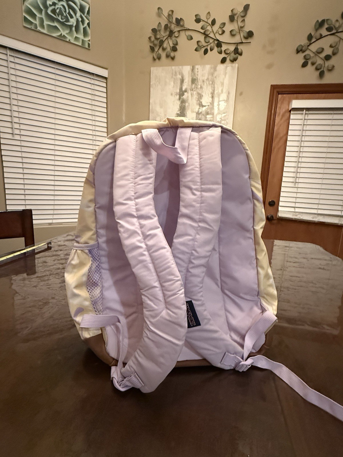 JanSport JS0A2SDD008 Cool Student Backpack – White /Purple