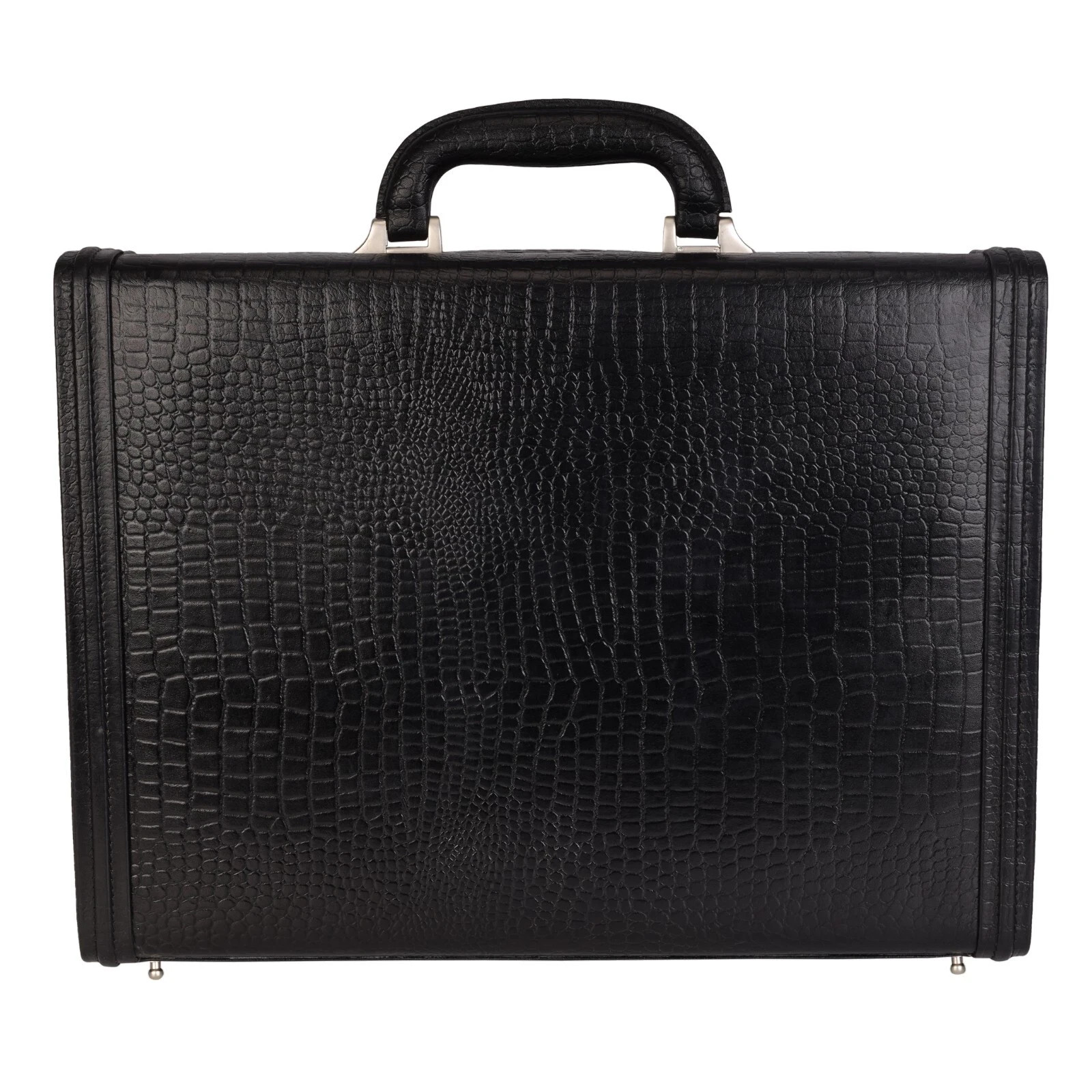 Real Leather Cowhide CROCO Briefcase 12x17x3 inches with Secure Number Lock BC03
